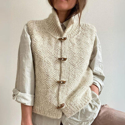 Eleganter Woll-Cardigan mit Knöpfen