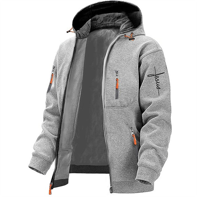 Graphic Hoodie with Drawstring Hood and Kangaroo Pocket